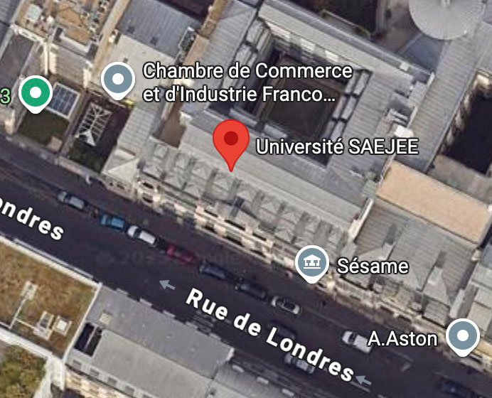 Mapa de ubicación Universitätsmedizin Berlin - 18 Rue de Londres, 75009 Paris, France